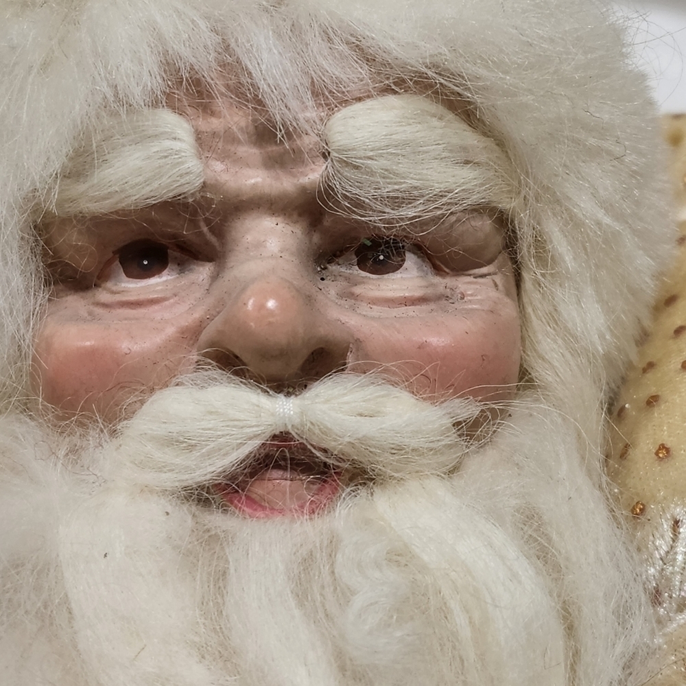 Vintage Large 18" Old World Santa shelf sitter rustic detailed face poseable - Picture 5 of 12